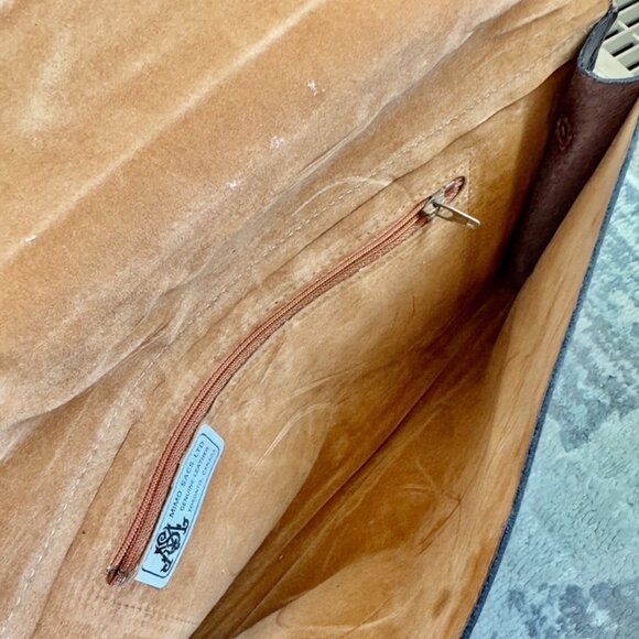 1970s Vintage Mimo Sacs Chocolate Brown Leather Bag - Picture 6 of 12